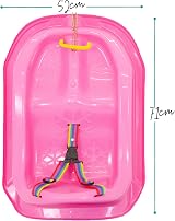 Molti Children's Sledge with Safety Belt for Toddlers Up to 3 Years Pink view 3