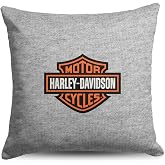 Northwest Harley-Davidson Classic Logo Sweatshirt Pillow, 16 x 16 in | Officially Licensed, Authentic Cozy Fabric, Plush Everyday Cushioning, Sofa and Bed Accent, Machine Washable