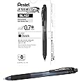 Pentel EnerGel-X Retractable Liquid Gel Pen, (0.7 mm), Medium Line, Black Ink, Box of 12 (BL107-A)