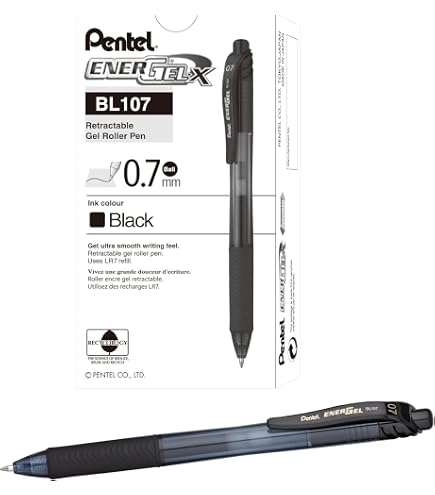 Amazon.com: Pentel EnerGel-X Retractable Liquid Gel Pen (0.7mm