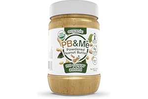 PB&Me USDA Organic Powdered Peanut Butter, Unsweetened, No Sugar Added, Keto Friendly, Gluten Free, Plant Protein, 16 Ounce, 