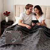 DouxDosy Waterproof Blanket for Bed, Couch - King Sized (80"x90") Plush Water Proof Blanket to Protect Furniture, Stain Resistant, Leak-Proof, Double-Sided, Reversible Flannel & Sherpa Fleece, Grey