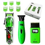 TPOB Slime 2 Barber Hair Clippers Trimmer Shaver Set for Men with Matte Green Case and X Fade Blade