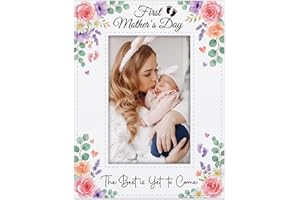 WaaHome First Mothers Day Picture Frame for New Mom - Mom to Be Gifts Happy 1st Mothers Day Gifts for First Time, Expecting, 
