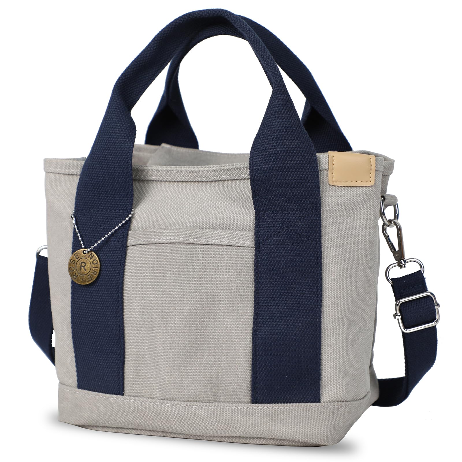 Photo 1 of *USED*
AACXX Small Canvas Tote Bag with Zipper Mini Tote Bag for Women Canvas Crossbody Bag Shoulder Bag Hand Bag 2025 Grey