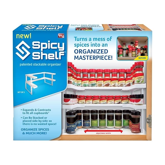 Spicy Shelf Spice Rack and Stackable Organizer
