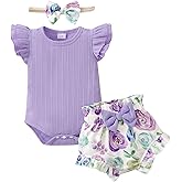 SUNNY PIGGY Baby Girl Clothes Infant Newborn Girls Summer Outfits Baby Clothing Romper Shorts Set 0-3 3-6 6-12 12-18 Months