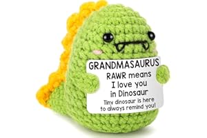 ETERFORDISTA Mini Grandmasaurus Christmas Birthday Gifts RAWR I Love You Grandma Cute Handmade Crochet Dinosaur Stocking Stuffers for Grandma To Be Nana MiMi Gammy GiGi Geart Grandma Mothers Day Valentines Gifts