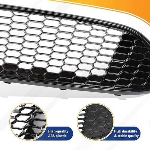 Black Front Upper Bumper Mesh Grille For 2015-2018 Ford Focus S, SE - Direct Replacement For F1EZ8200B