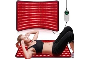 Pedete Red Light Therapy Mat for Body, 39’’ x 24’’Large Near Infrared Light Therapy with Timer, 660nm 850nm Home Red Light Therapy Blanket for Back Belly Shoulder Muscle Joint (with Storage Bag)