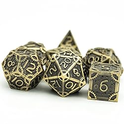 UDIXI Metal Dice Set 7 Die Polyhedral Dice Set DND