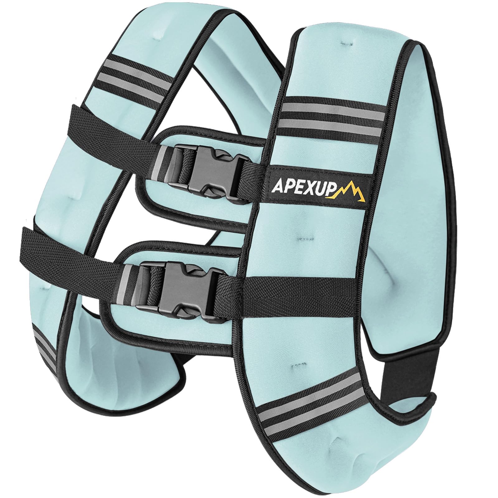 APEXUP 20lbs Weighted Vest Men Women, Weight Vest for Women Workout Equipment for Strength Training Running (Pastel Blue) Image