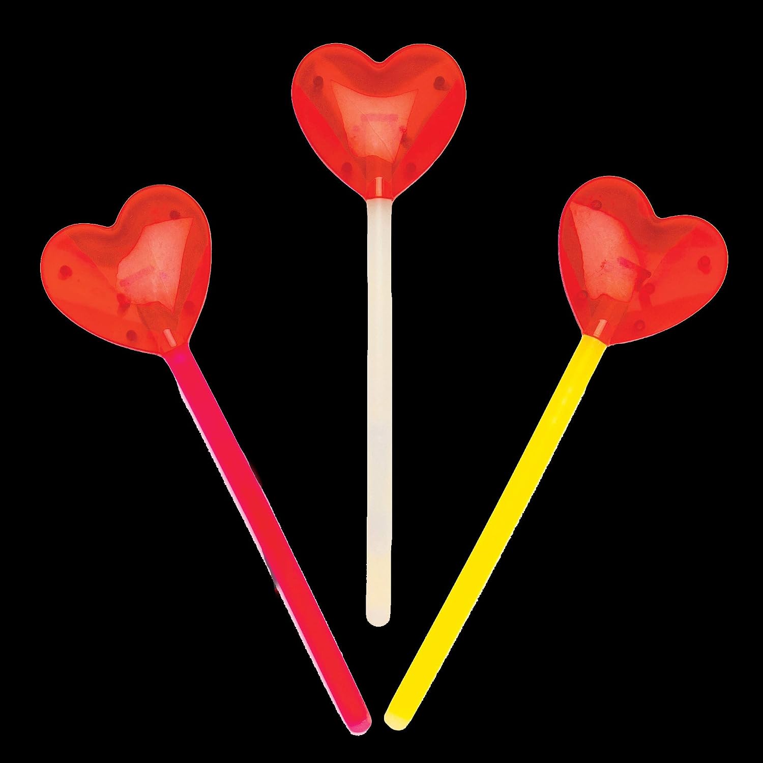 Baker Ross Heart Glow Stick Magic Wands - Pack of 3, Valentines Days Crafts (AT493), Assorted, Small - Image 5