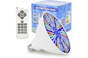 JERYSWET 12V 50W Pool Lights for Inground Pools Waterproof, Color Changing Pool Light Bulb with Remote Control, Replacement Bulb for Pentair, Hayward and Other E26 Screw in Type Bulbs