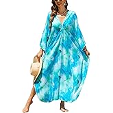 IMAGEKOPE Women 2025 Summer Kaftan Dresses Plus Size Bathing Suit Cover Up Moo Moos Beach Dress for Swimwear Caftan Dress