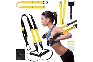 OKSTENCK Suspension Training Kit,Resistance Trainer for Full Body for All Levels,Indoor & Outdoor Use Adjustable Training Str