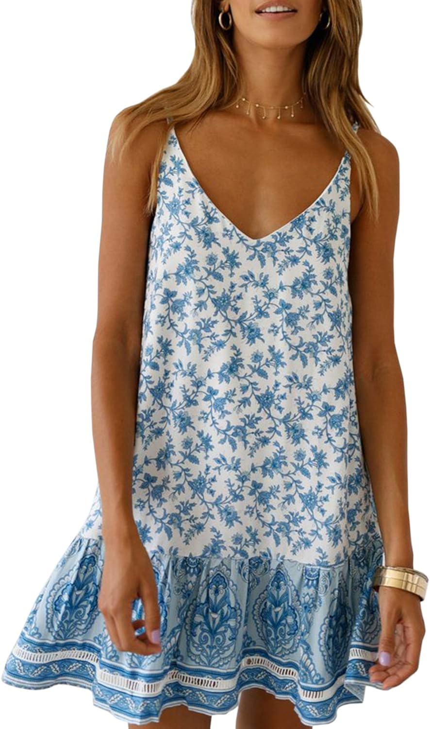 blue floral sundress
