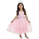 Wicked Glinda Dress for Girls Premium Official Wicked Costume Pink Bubble Dress & Shiny Tiara, with Holographic Sequin Details that Provide Shimmer and Shine! [Amazon Exclusive]