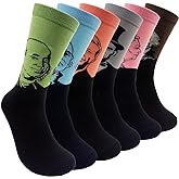 HSELL Funny Mens Novelty Presidents/Big Guy Dress Socks Funky Patterned Cotton Fun Crew Socks