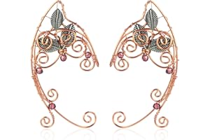 Beaupretty Elf Ear Cuffs Elven Ear Cuffs Fairy Ear Cuffs Elf Earrings Fairy Earrings Elf Ear Jewelry Wrap Earrings Elf Ears Cosplay for Christmas Elf Costume Accessories Halloween Cosplay