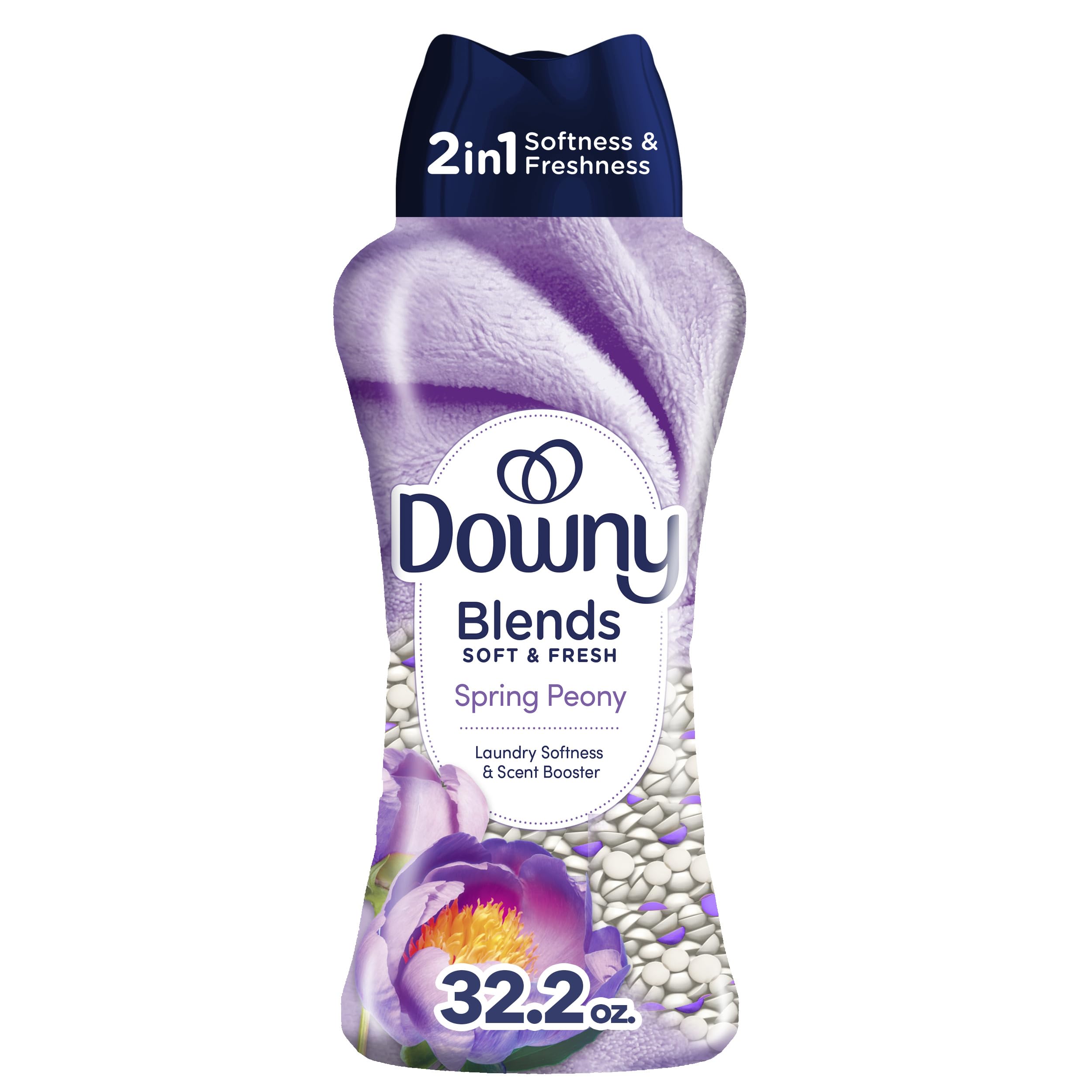 Photo 1 of Downy Blends 2-in-1 Soft & Fresh Laundry Scent Booster Beads, Spring Peony Scent, 32.2 OZ, Laundry Softness and Scent Booster