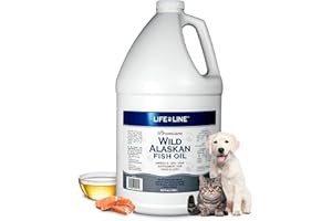 Life Line Pet Nutrition Wild Alaskan Fish Oil for Dogs and Cats 66oz – Omega 3 Fish Oil Supplement for Skin & Coat – Supports Brain, Eye & Heart Health in Dogs & Cats