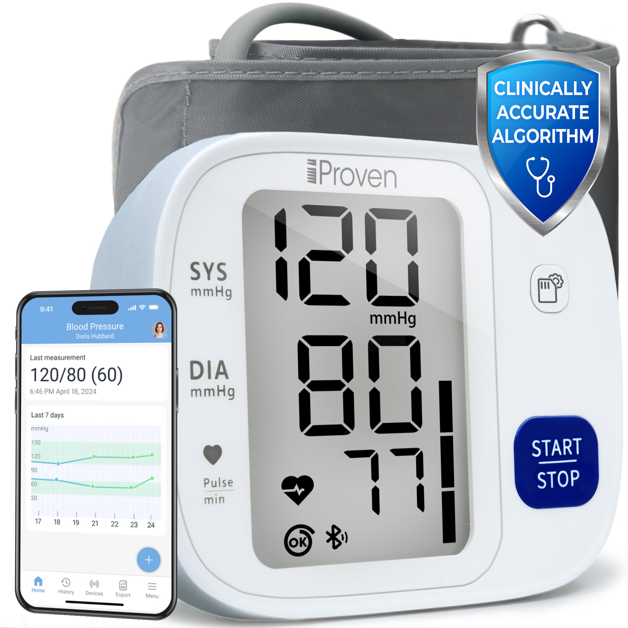 Best Value: iProven Bluetooth Blood Pressure Monitor