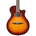 Yamaha NTX1 BS Cutaway Acoustic-Electric Nylon-String Classical Guitar, Brown Sunburst