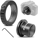 Astromania T2 T Ring and T Adapter for Nikon SLR/DSLR Camera with F-Bayonet | Telescope Photo Adapter, Camera Adapter for Astrophotography, Metal Telescope Accessories, for 1.25inch Astronomy Telescopes