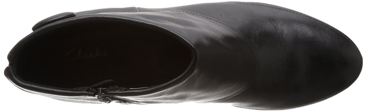 clarks women's lucilla denny black leathe leather boots - 7 uk