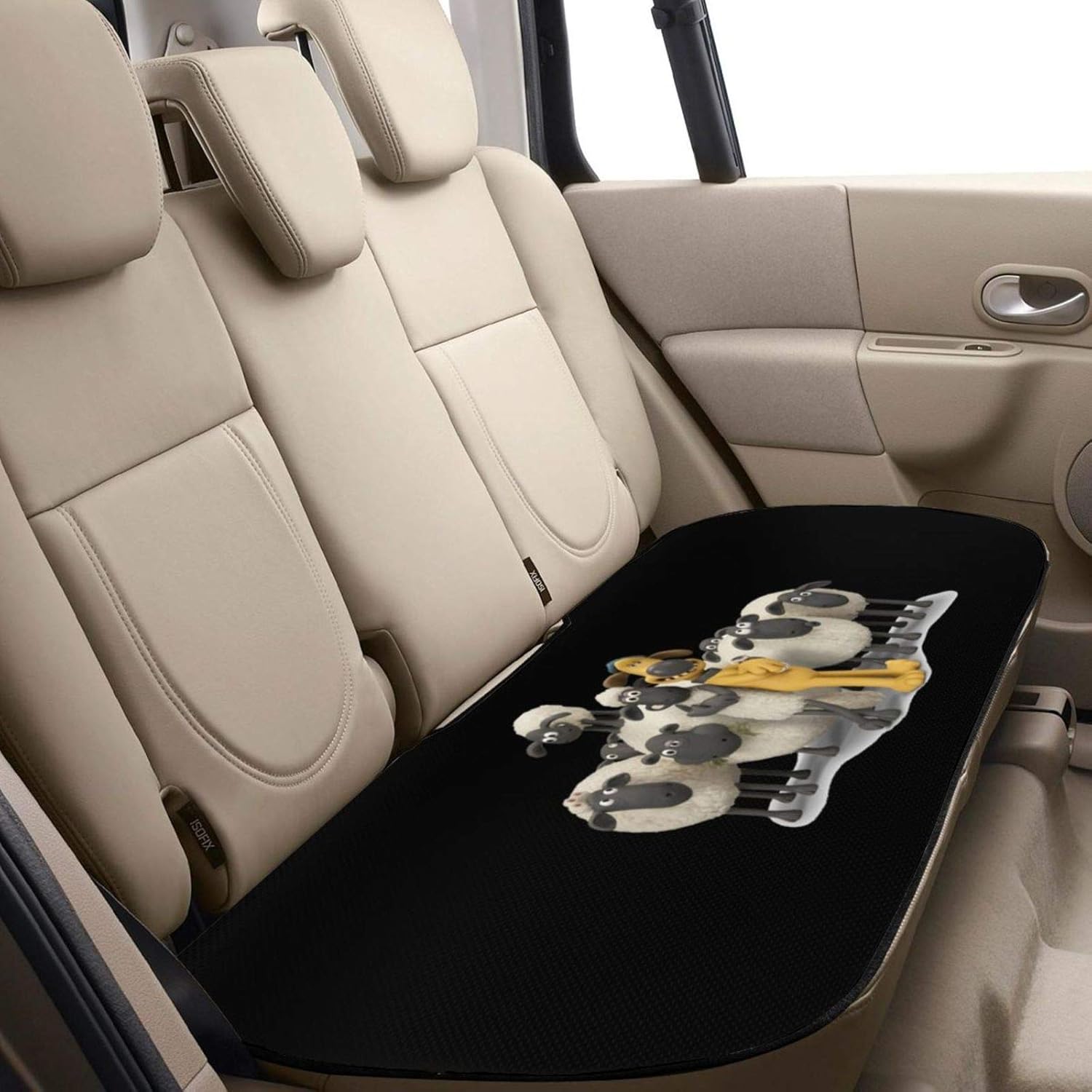 Amazon 車の座布団 シートクッション 座席シート ひつじのショーン 3枚組 カーシートカバー 前座席用2枚 後部座席用1枚 簡単設置 通気性 滑り止め 脱とても簡単 冷感座布団 圧力分散 疲れ解消 柔らかい 軽 普通車 カー用品 シートクッション 車 バイク