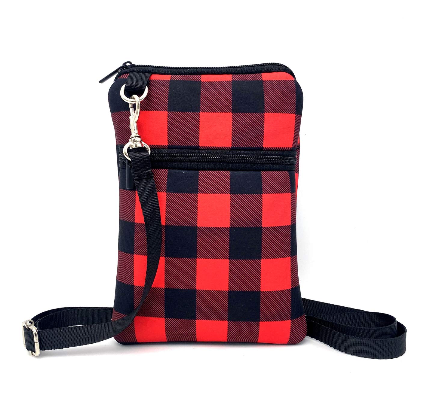 KOSTOO Cell Phone Bag - Small Cute Women Crossbody Cell Phone Purse Wallet Bag with Shoulder Strap for iPhone X/XR / 8/8 Plus / 7/7 Plus and Samsung (Red Lattice)