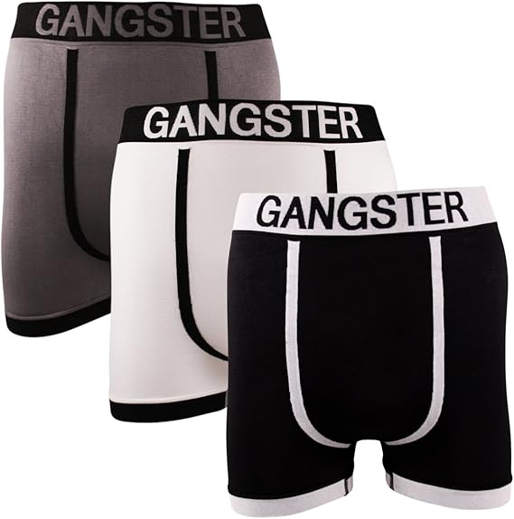 Itzu Men's Novelty Boxer Shorts Briefs Trunks Underwear Gangster in