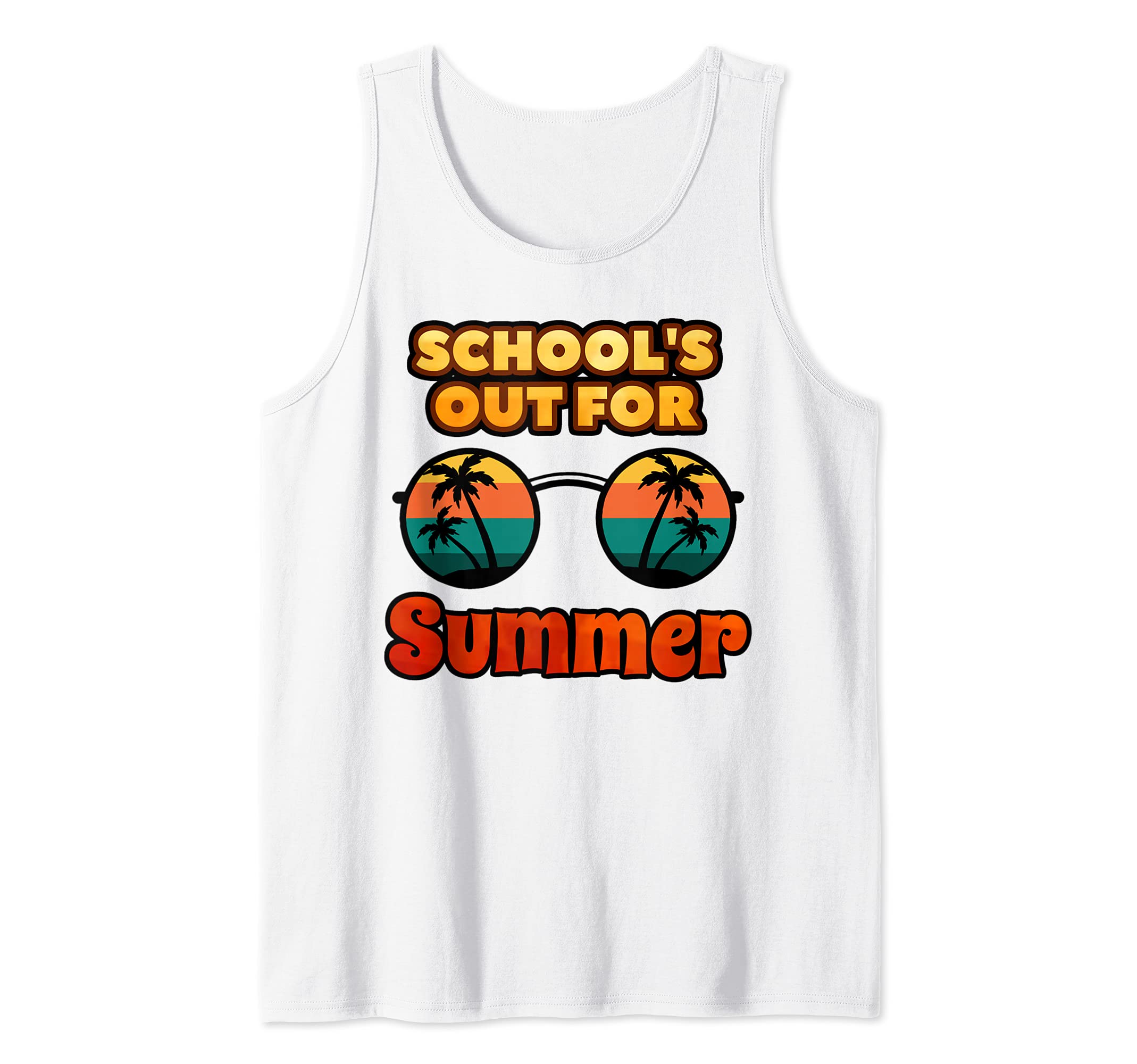 Last Day Of School Hippie Schools Out Summer Teacher Student Tank Top