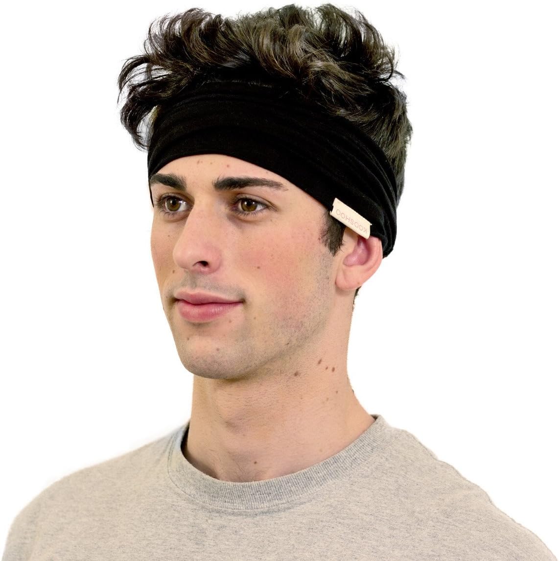 KOOSHOO Organic Headband for Men Proudly Made in The USA While Paying Fair Wages | Ideal Men's Headband for Working Out, Yoga and Sports