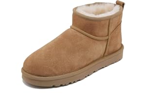 Mel&Syd 100% Australian Sheepskin Boots Womens - Upgraded Memory Foam Insole Waterproof Suede Ultra Mini Boots - Anti-Slip Comfy Winter Shearling Boots for Womens - Ankle Platform Snow Boots for Women