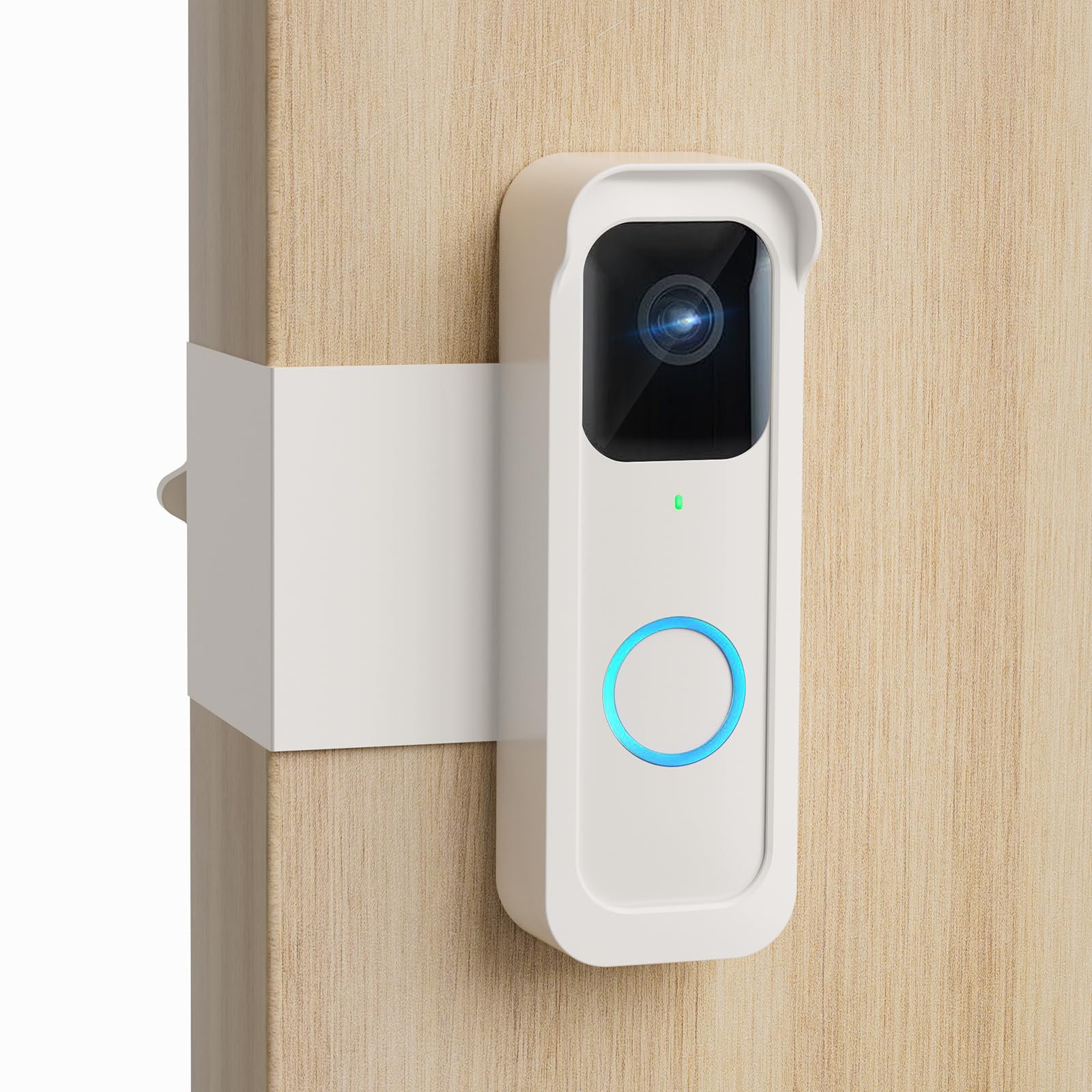 Photo 1 of Blink Doorbell Mount, Anti-Theft Blink Doorbell Mount Outdoor Doorbell Bracket Holder with Rain Cover, Compatible with Blink Doorbell 1st Gen(Not for 2nd Gen), No Block Sensor & Night Vision, White