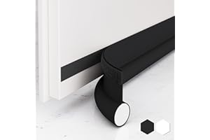 SYIPO One Side Door Draft Stopper,36.6" Adjustable Door Stoppers for Bottom of Door,Install Quick Door Seal Strips Sweeps Sound Proofing,Blocks Cold Air & Noise|Fit for Exterior/Interior Doors,Black