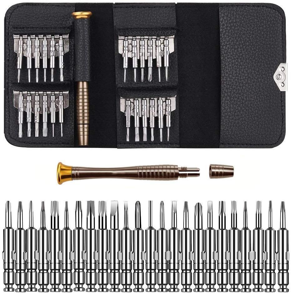 MMOBIEL 25 in 1 Professional tool set with: screwdriver compatible with smartphones, tablets and other micro-electronics