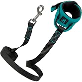 Gooby Neoprene Wristband Sport Leash, Turquoise, 6 FT | Hands-free wristband; Neoprene padded cushion; 6 ft; Adjustable hook-and-loop fastener; All-weather