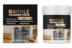 Marble Polishing Paste 100g – Removes Scratches, Water Stains & Etching on Marble, Granite, Quartz, Restores Shine & Protects
