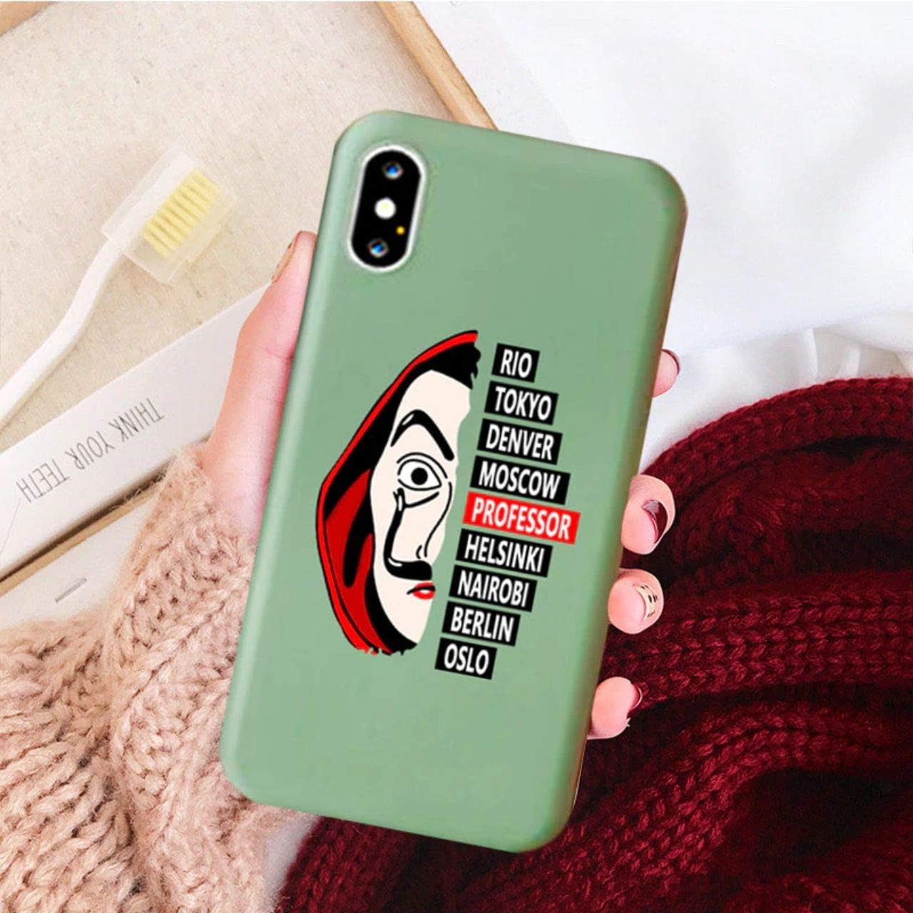 Spain TV La Casa De Papel Phone Case for iPhone 7 8 6s Plus X 11 TV Series Money Heist House of Paper Phone Cover for Xs Max XR (3, iPhone 11 Pro Max)