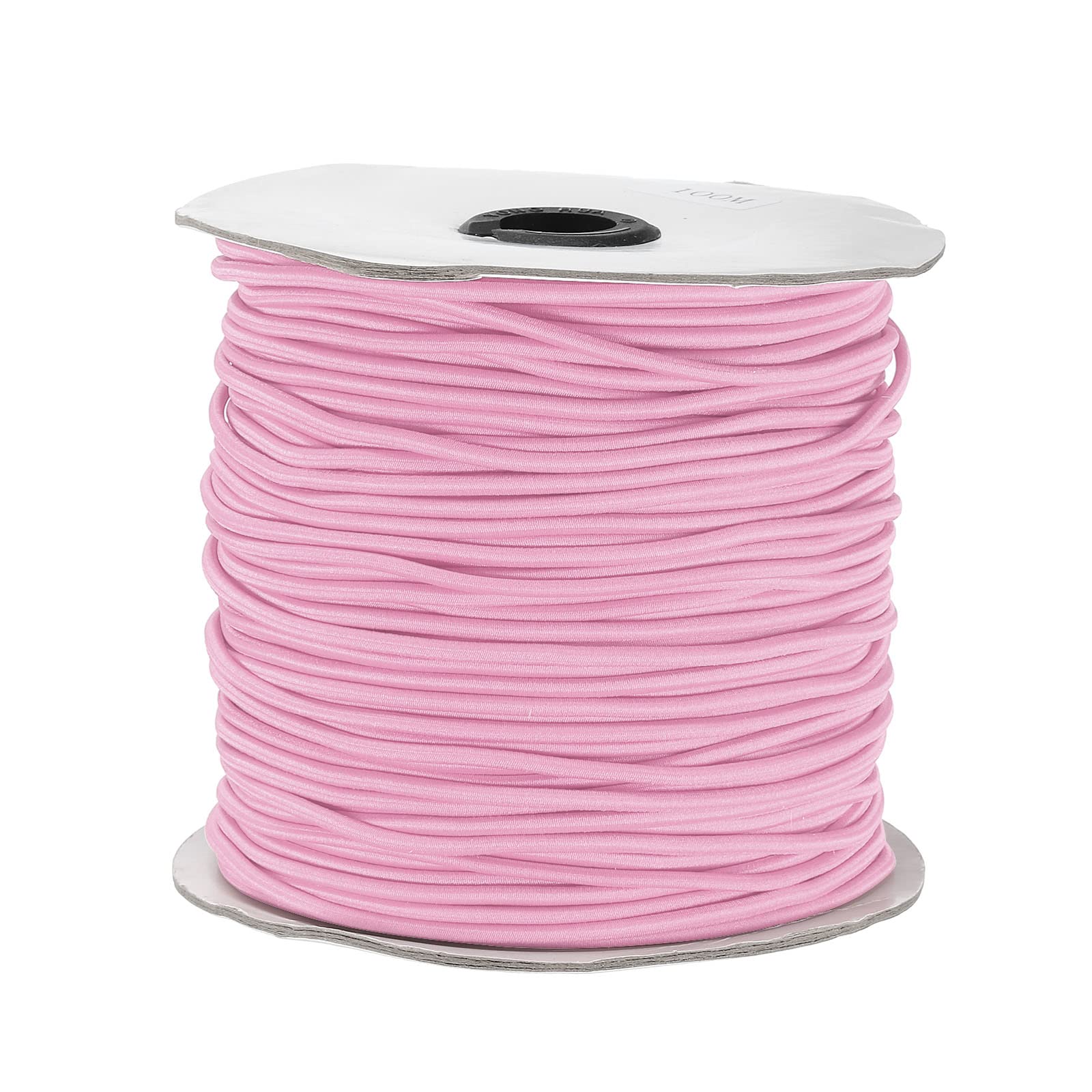 PATIKIL Elastic Cord Heavy Stretch String Rope 2.5mm 109 Yards for Crafting DIY Sewing Hook Straps Camping Tie Down Strap Pink