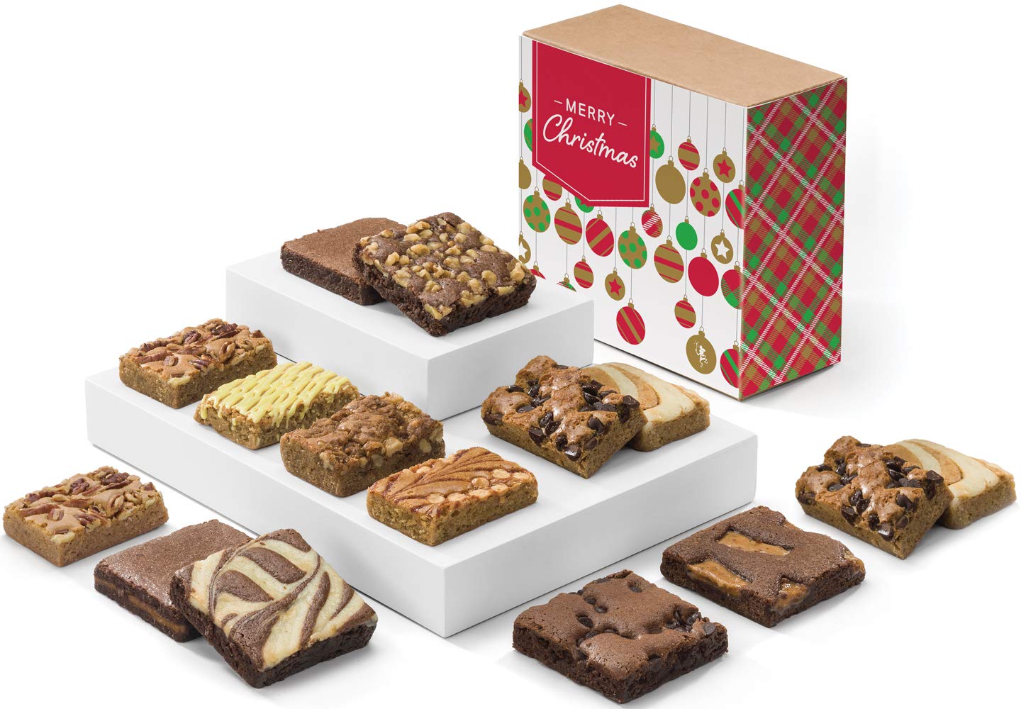 Fairytale Brownies Christmas Bar & Brownie Combo Gourmet Chocolate Food Gift Basket 3 Inch
