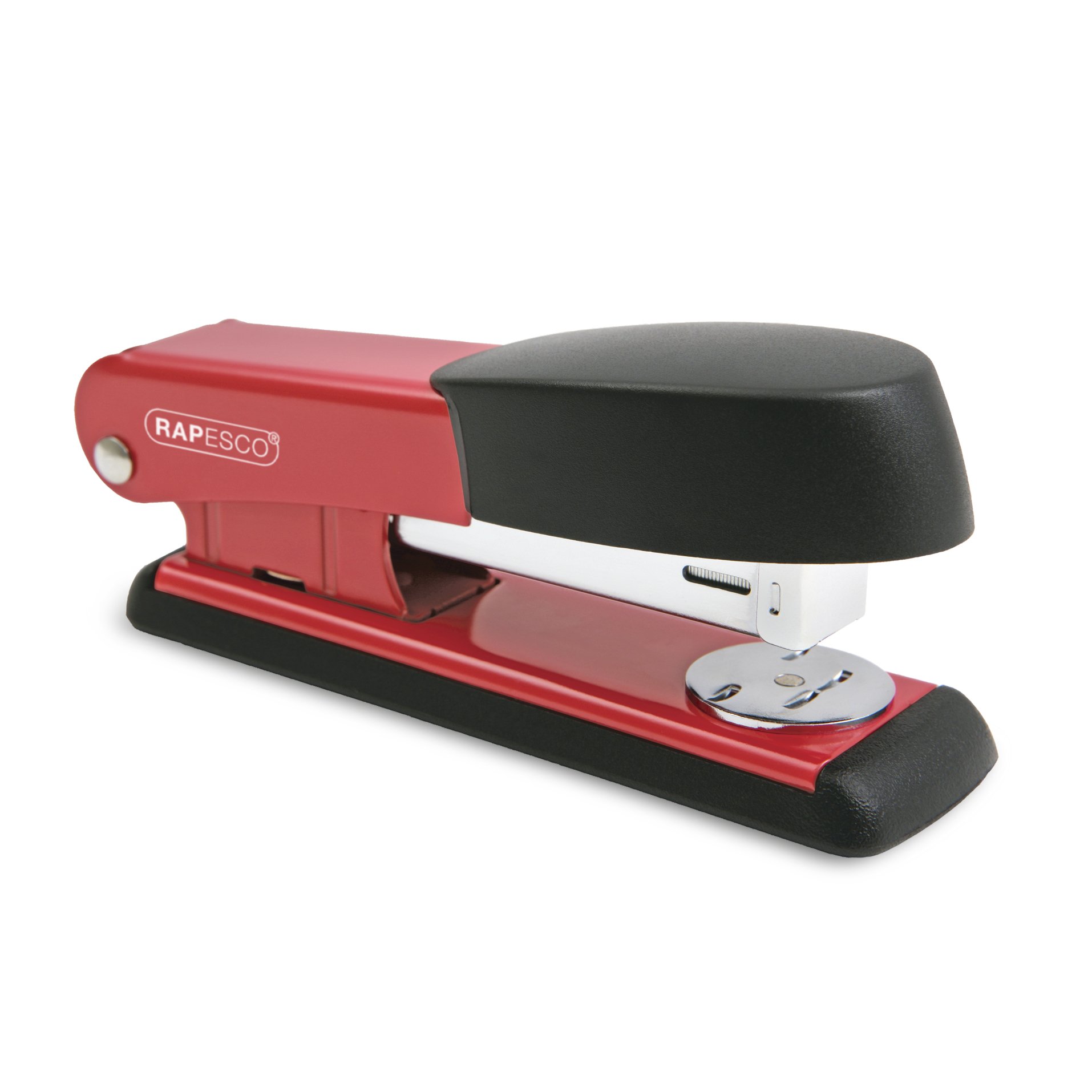 Rapesco R53500R2 Bowfin Half Strip Stapler, 25 Sheet Capacity, Red
