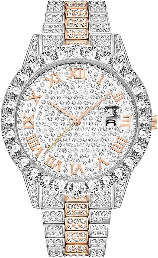 iced out crystal watches