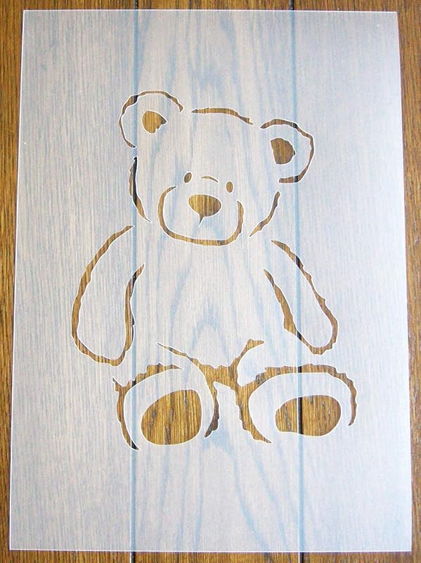 Teddy Bear Stencil Reusable PP Sheet for Arts & Crafts, DIY Amazon.co