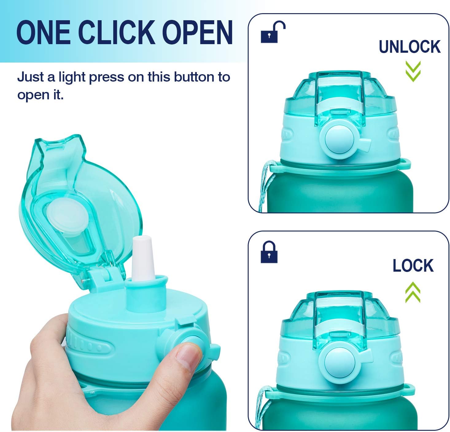 Giotto Half Gallon Motivational Water Bottle with Time Marker & Straw, Leakproof Tritan BPA Free Water Jug, Ensure You Drink Enough Water Daily for Fitness, Gym and Outdoor-Green/Purple Gradient : Sports & Outdoors