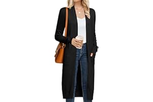 GRACE KARIN Women's 2025 Trendy Long Cardigans Sweater Lightweight Open Front Long Sleeve Maxi Duster Coats with Pockets