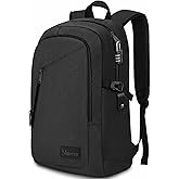 Mancro Business Travel Laptop Backpack, Anti Theft Slim Laptop Bag for Men and Women, Tech Computer Bag Fits 15.6 Inch Laptop